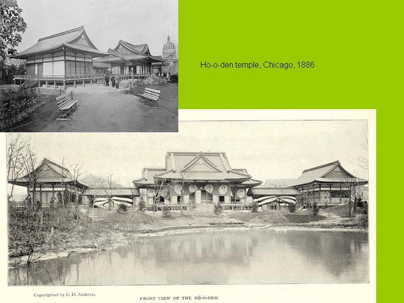 Ho-o-den temple, Chicago, 1886